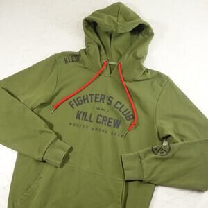 Kill Crew Hoodie Mens Small Green Pullover Fighters Club Fleece